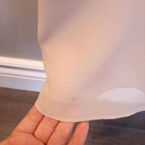 💠BELLA FORMALS Nude Draped Neck Beaded Waist A-Line Prom Wedding Dress - Picture 11 of 15